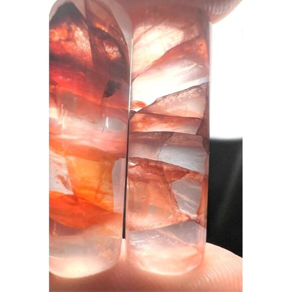 Beautiful Fire Quartz Mini Cylinders - Picture 6 of 6